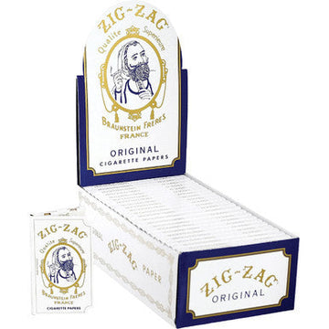 24 Ct. Zag White Rolling Paper 24