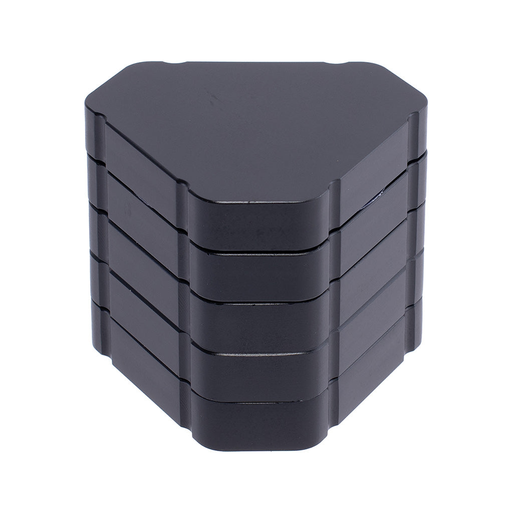 63mm Triangle 1-Click Magnetic Grinder - Black