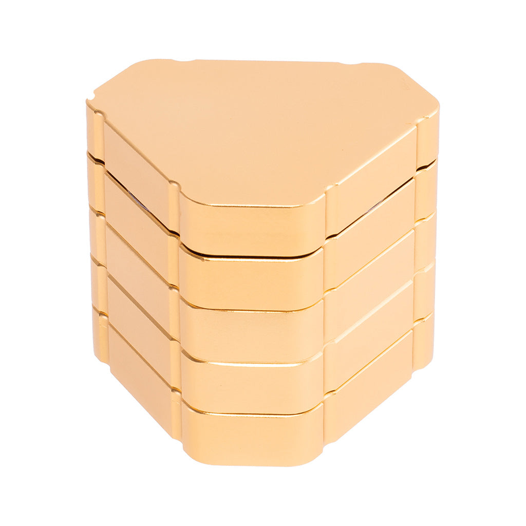 63mm Triangle 1-Click Magnetic Grinder - Gold