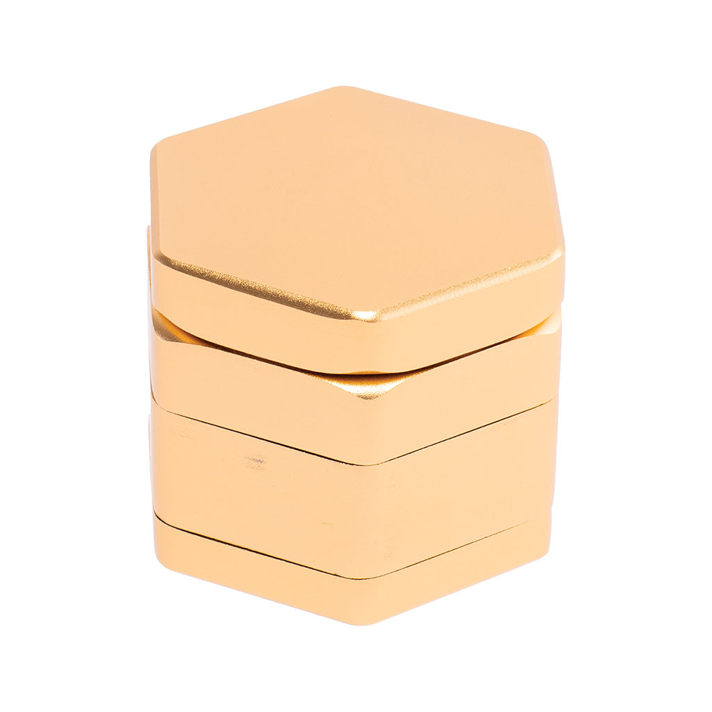 55mm Hexagon 1-Click Magnetic Grinder - Gold