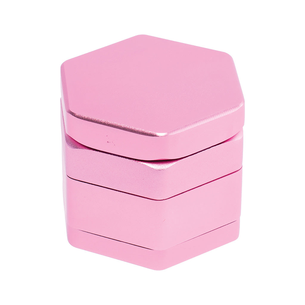 55mm Pink Hexagon 1-Click Magnetic Grinder