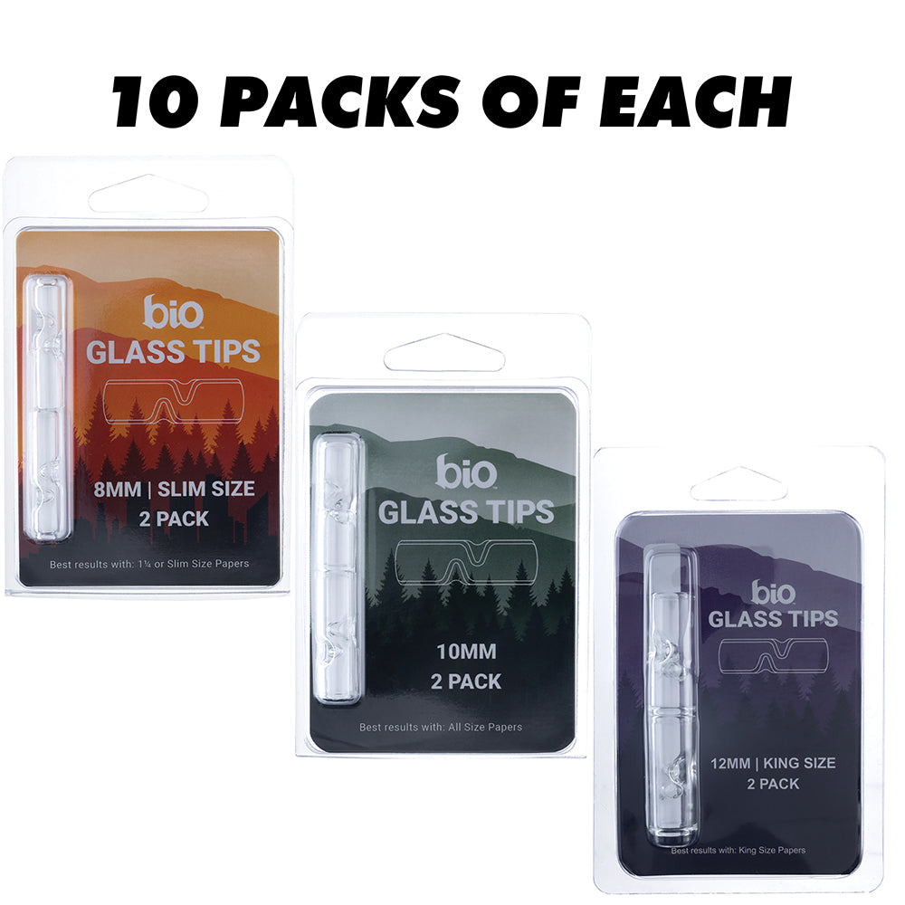 30ct. BIO Glass Tips 2pk - Assorted Sizes