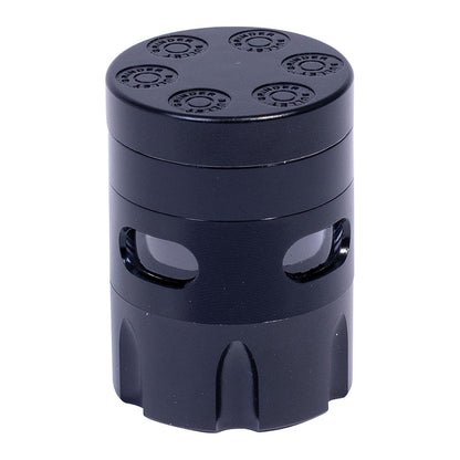 12ct. 4 Part Bullet / Clear Middle Grinder 40mm. Zinc Alloy