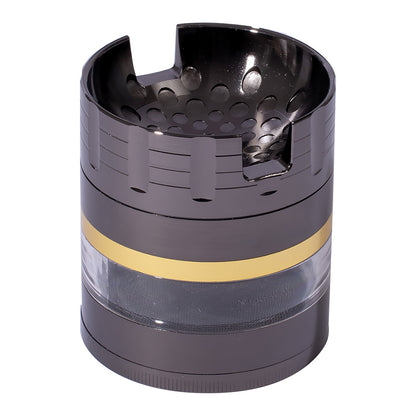 6ct. 4 Part Clear Middle Grinder 63mm. Zinc Alloy