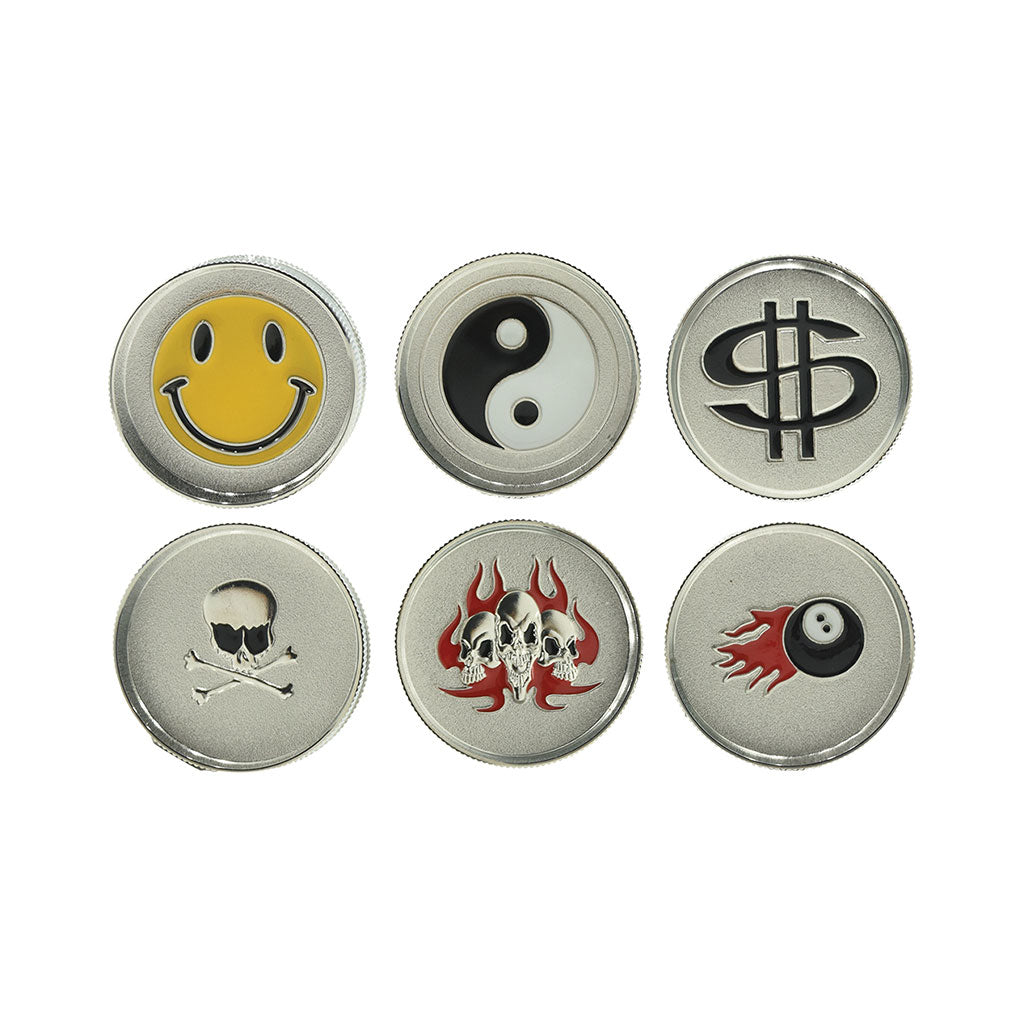 12ct 2-Part Metal Grinder with Designs - 52mm