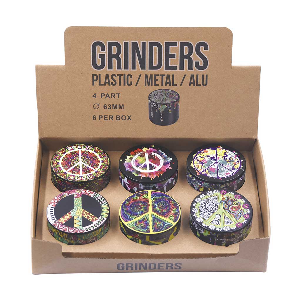 6ct. 63mm Grinder - Peace