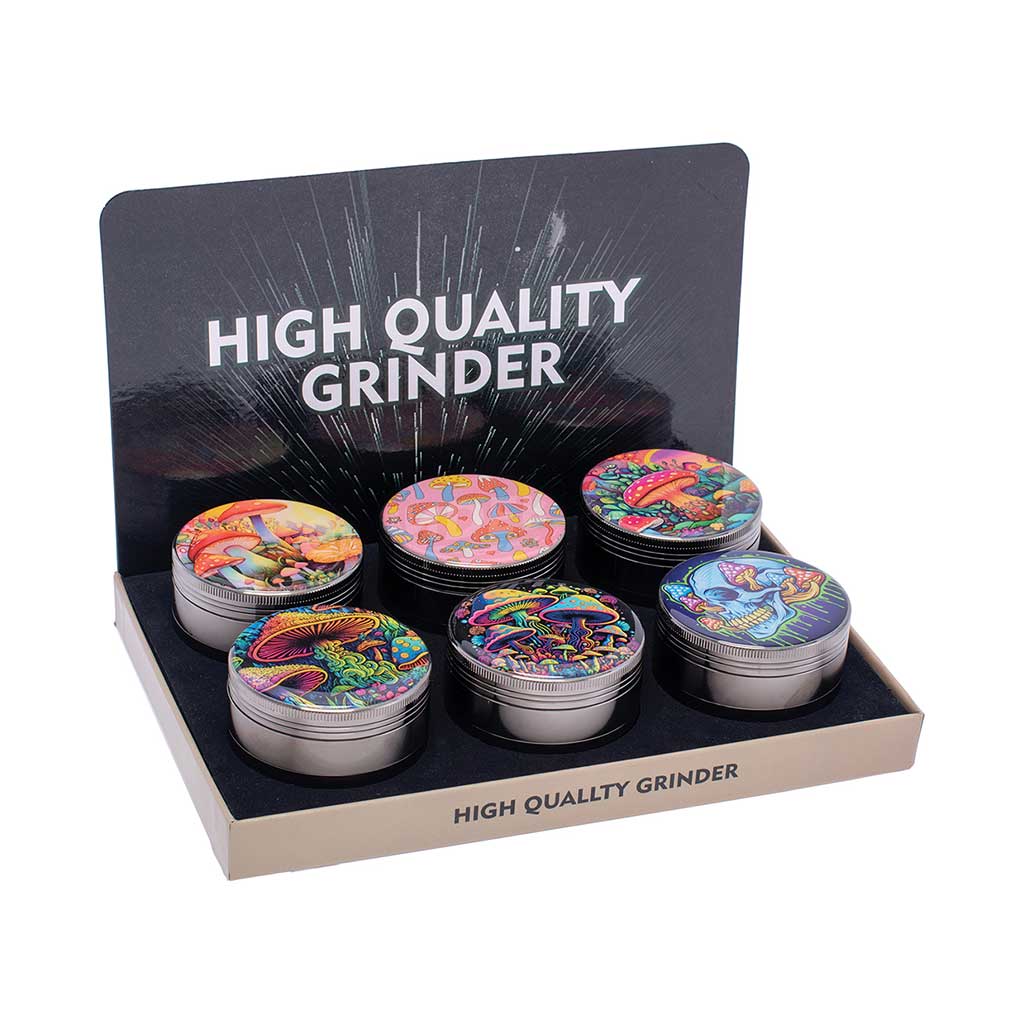 6ct. 63mm Grinder - Mushroom