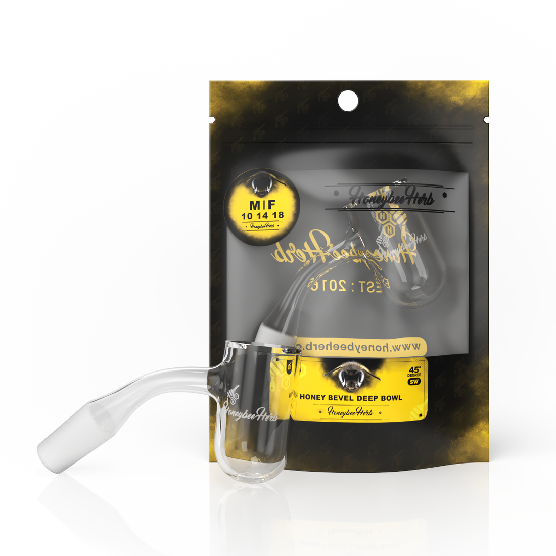HONEY BEVEL DEEP BOWL - 45° DEGREE  | BL - CannaDevices