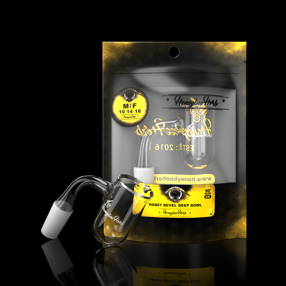 HONEY BEVEL DEEP BOWL QUARTZ BANGER | BL - CannaDevices