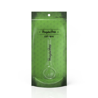 HONEYBEE HERB CLEAR GLASS HAND PIPE