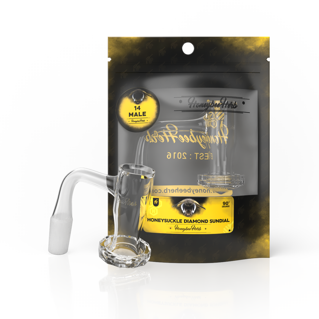 HONEYSUCKLE DIAMOND SUNDIAL QUARTZ BANGER - 90° DEGREE - CannaDevices