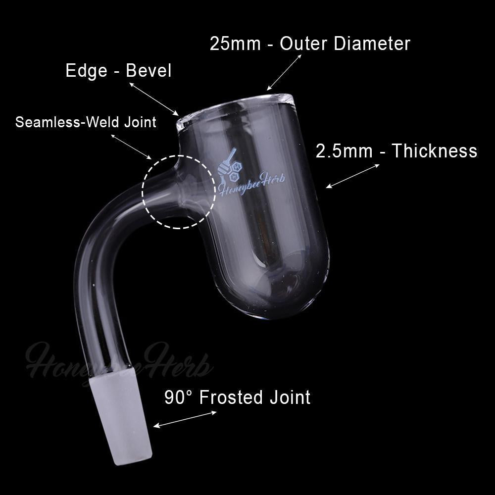 HONEY BEVEL DEEP BOWL QUARTZ BANGER | BL - CannaDevices
