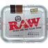 Large  Raw Silver Rolling Metal Tray