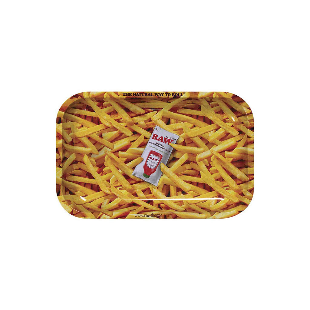 Raw Rolling Metal Tray French Fries