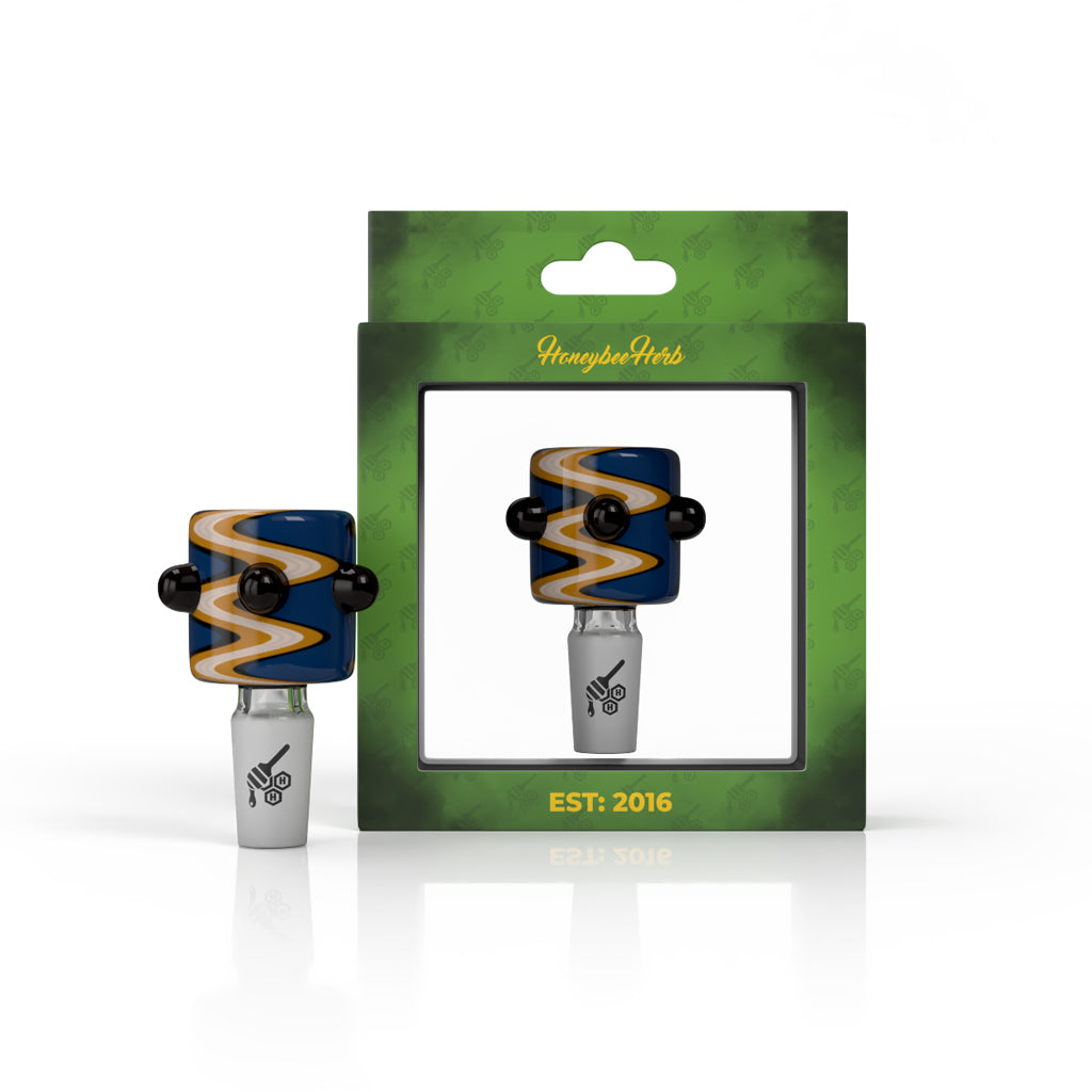 CYLINDER ZIG ZAG STRIPPED FLOWER BOWL PIECES - CannaDevices