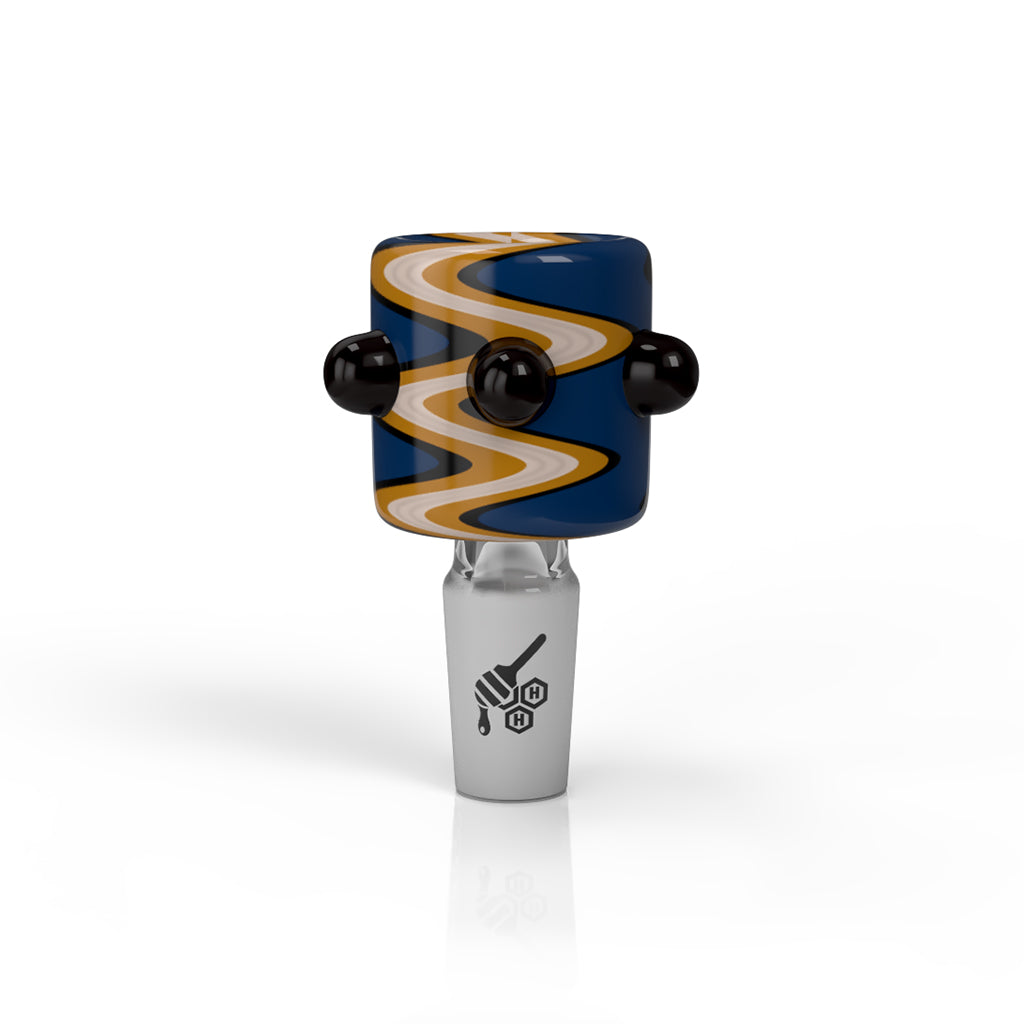 CYLINDER ZIG ZAG STRIPPED FLOWER BOWL PIECES - CannaDevices