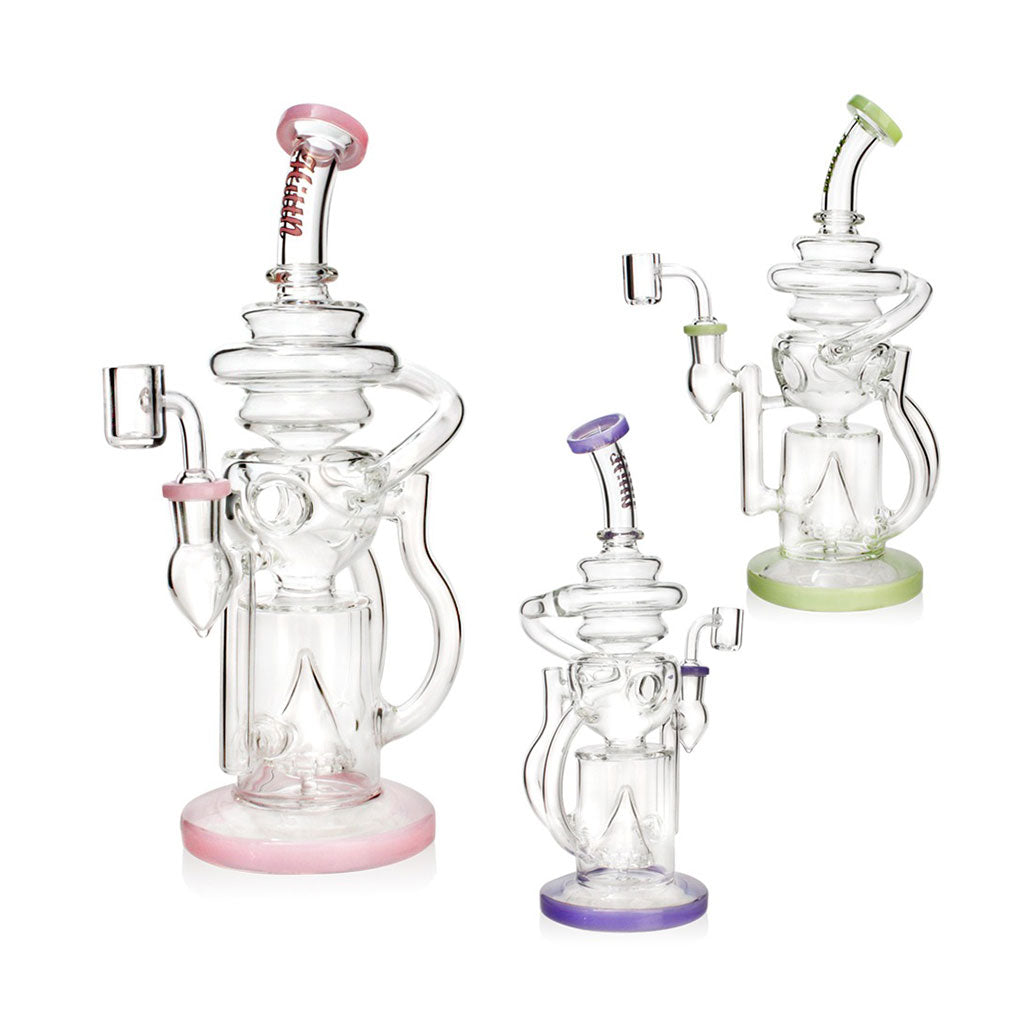 HITTN CYCLONE RECYCLER DAB RIG WITH PYRAMID PERC