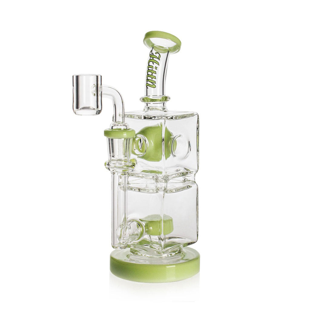 HITTN SHOWERHEAD PERC DAB RIG WITH DOUBLE CUBE CHAMBER