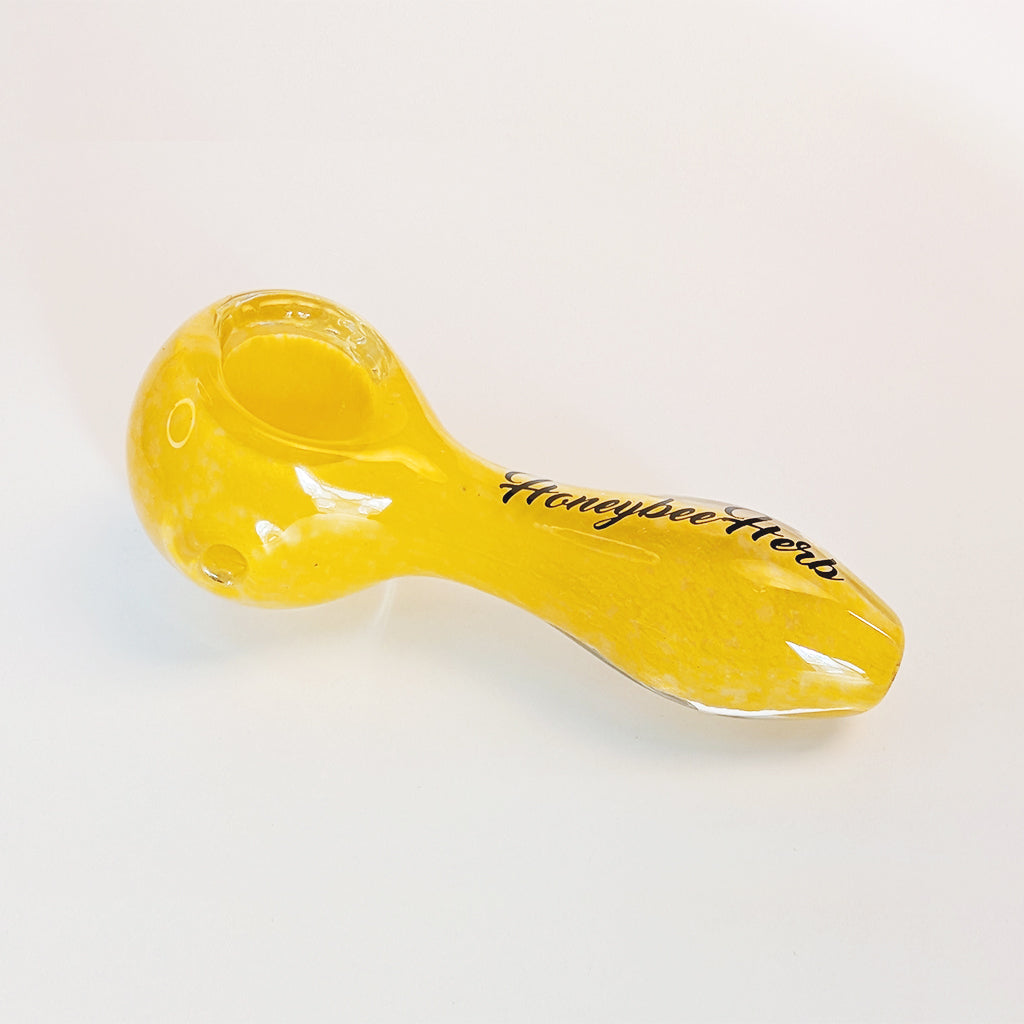 HONEYBEE HERB FRIT SPECKLED SPOON PIPE