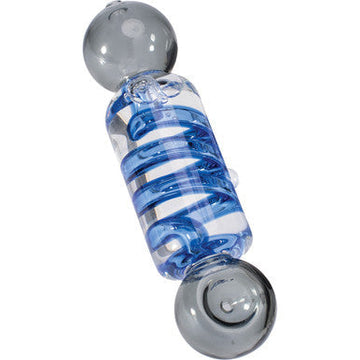 5.7in Smokey Grey Coil Glycerin Hand Pipe