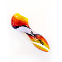 Vibrant Linework Twist Spoon Pipe