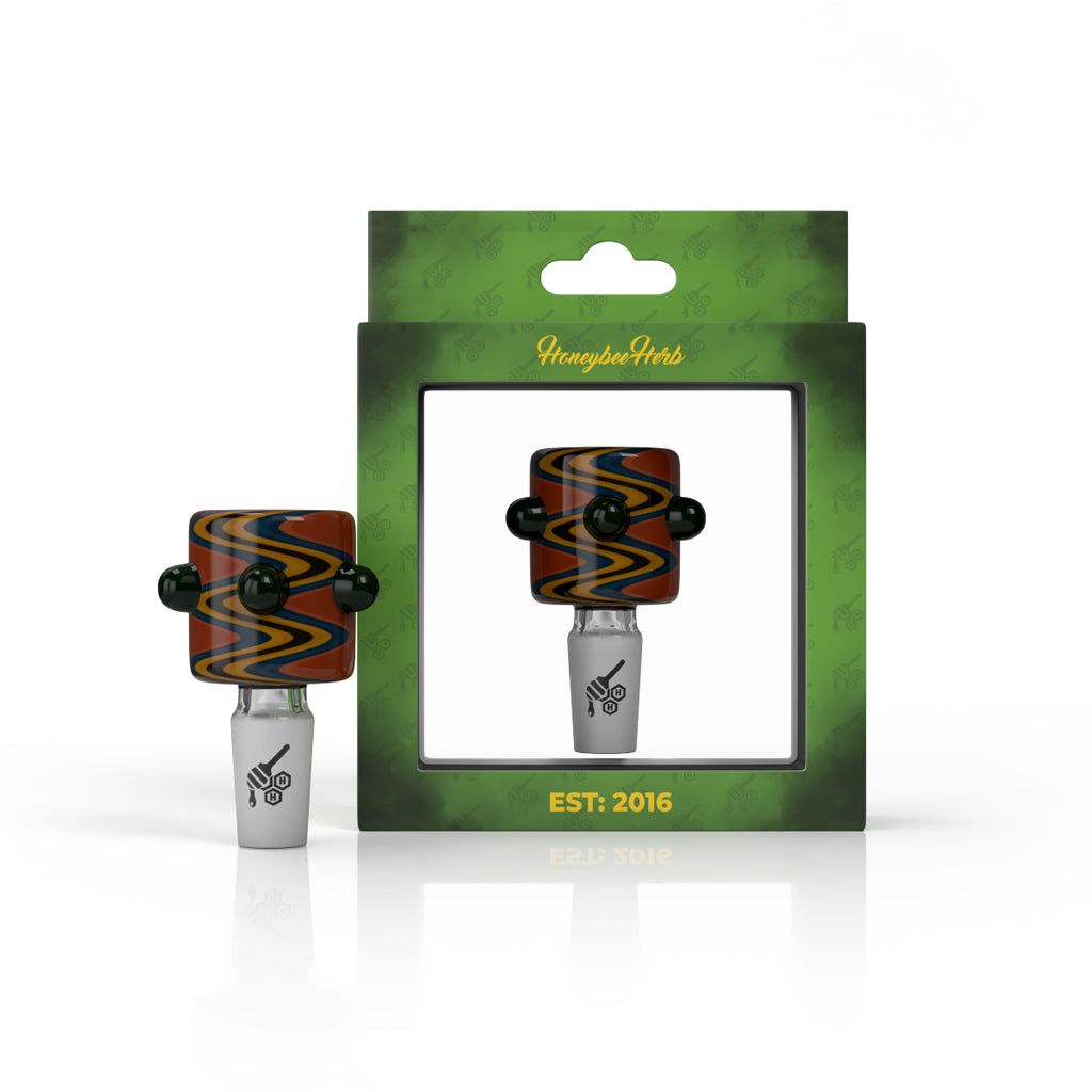 CYLINDER ZIG ZAG STRIPPED FLOWER BOWL PIECES - CannaDevices