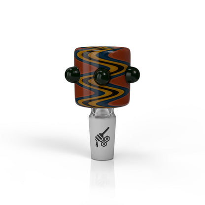 CYLINDER ZIG ZAG STRIPPED FLOWER BOWL PIECES - CannaDevices