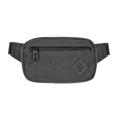 Revelry Companion smell proof crossbody bag in the Smoke color variant.