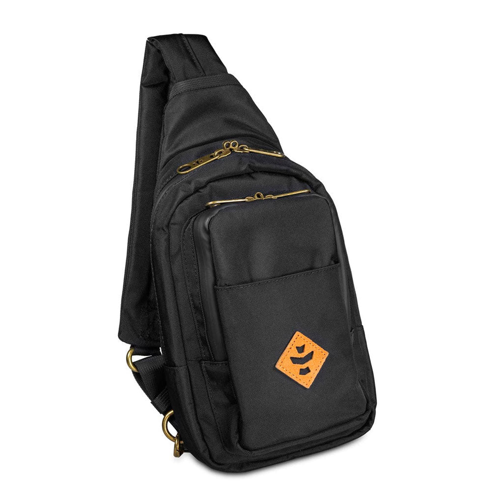 The black Revelry Daytripper Large smell proof crossbody bag.