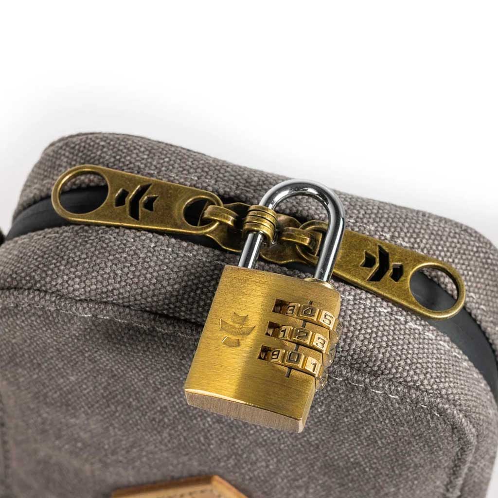 Full view of the Revelry Rolling Kit Traveler, showcasing its zipper closure and ash color.
