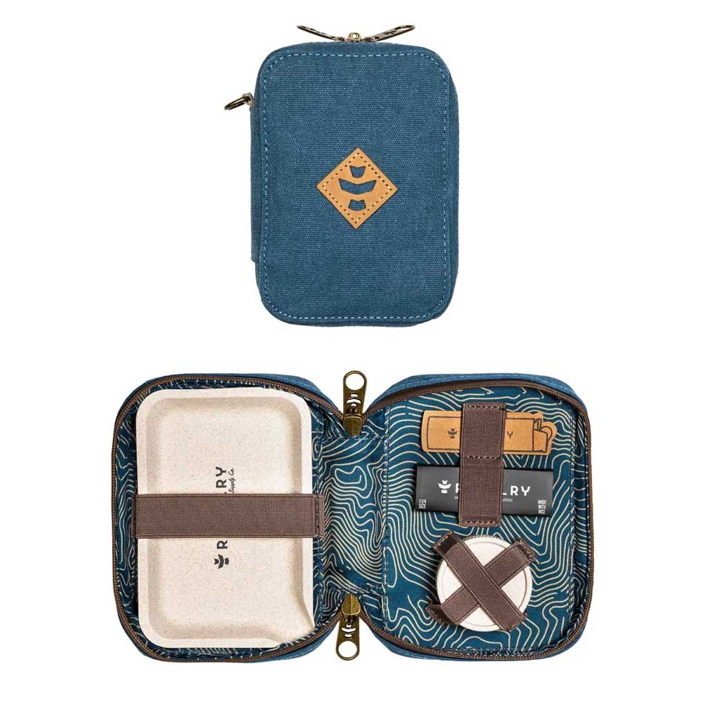 Marine Revelry Rolling Kit Traveler opened to display various pockets and tools for easy access and storage.