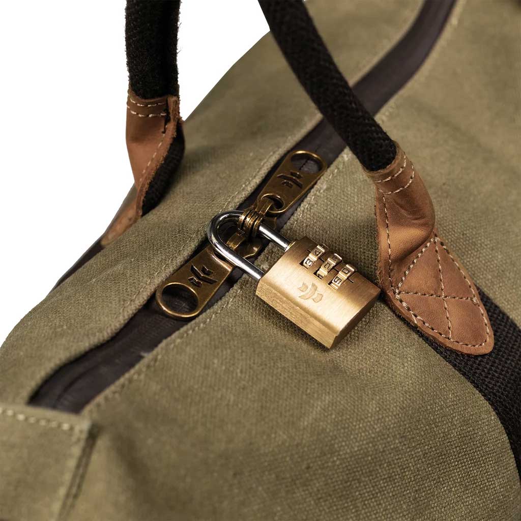 Inside view of the Sage Revelry Supply Sheila Smell-Proof Travel Tote showcasing its spacious compartment and interior lining.