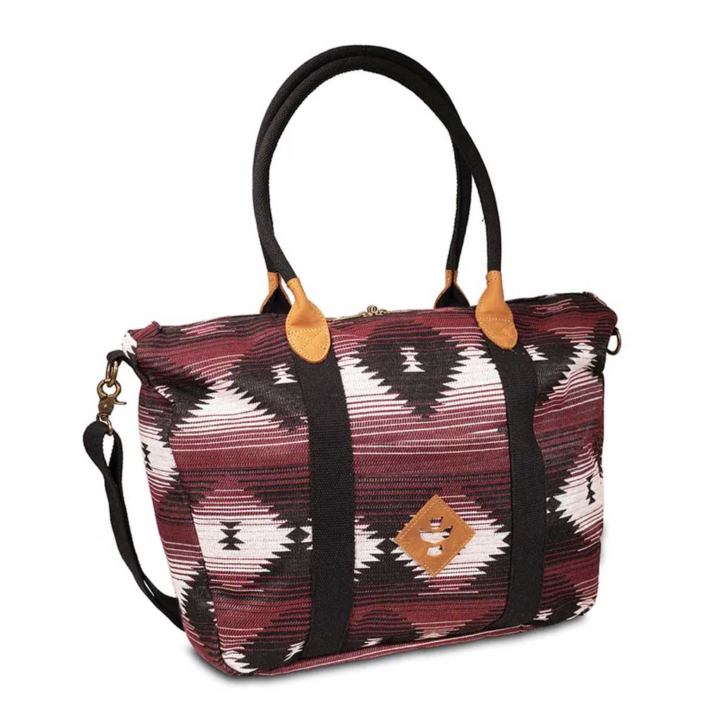 Revelry Supply Sheila smell-proof travel tote in the Southwest pattern.