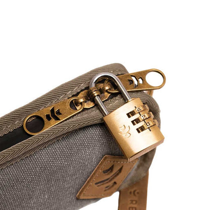 Opened Revelry Supply Gordito pipe pouch in southwest color highlighting its spacious inner compartment.