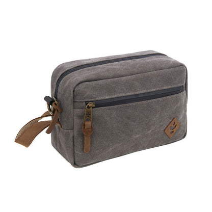Revelry Supply The Stowaway smell-proof toiletry kit in Ash, product view.