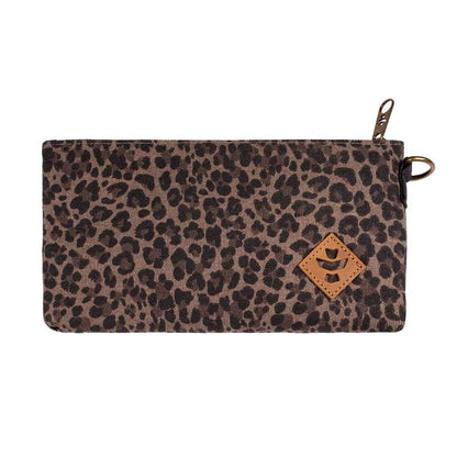 Leopard print Revelry The Broker stash bag.