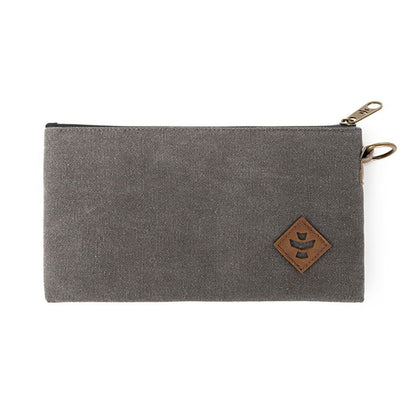 Revelry The Broker smell proof zippered stash bag in Ash.