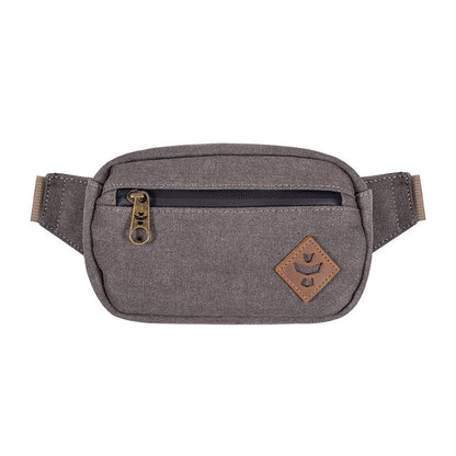 Revelry The Companion smell proof crossbody bag in Ash color.