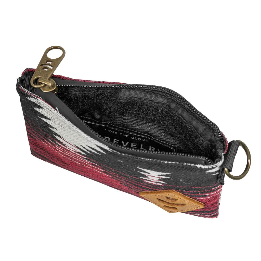 Revelry The Mini Broker smell proof zippered stash bag in the Southwest pattern.