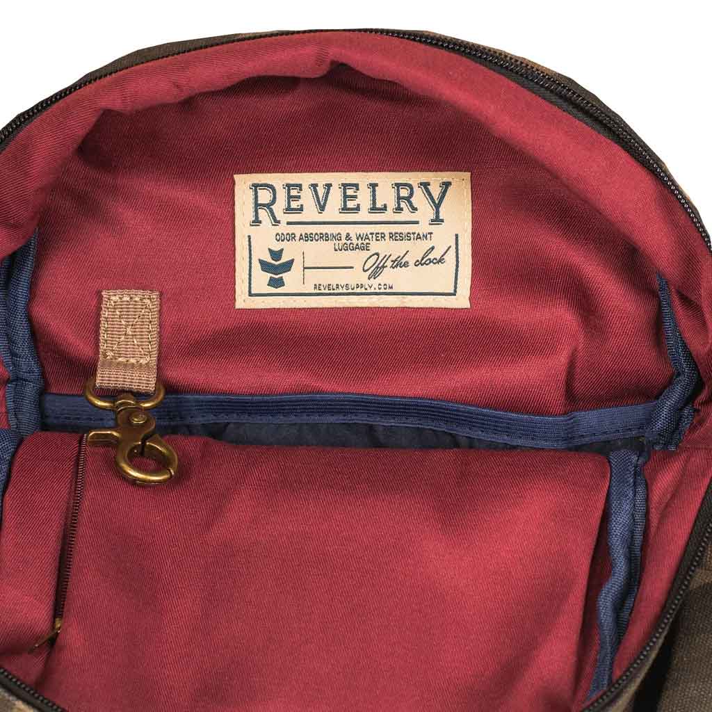 Revelry The Shorty camo smell proof mini backpack.