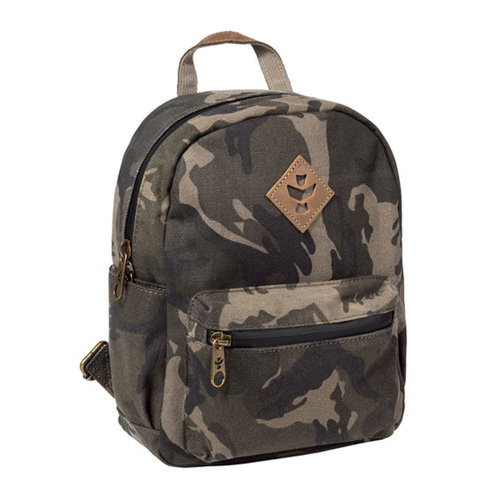 Camo smell proof mini backpack, The Shorty by Revelry.