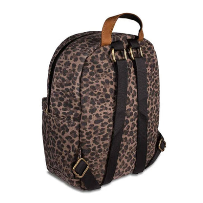 Leopard print The Shorty smell proof mini backpack by Revelry.