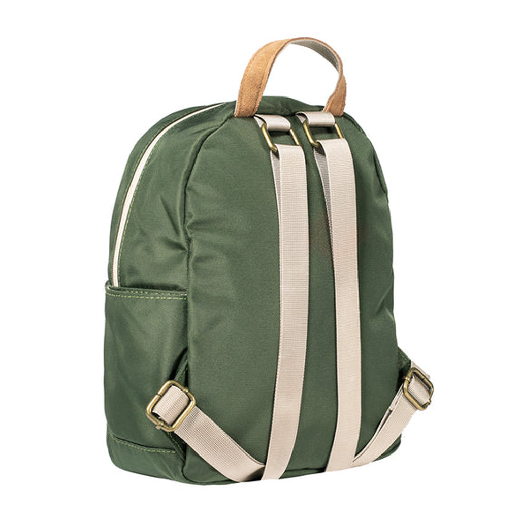 The Shorty smell proof mini backpack in green.