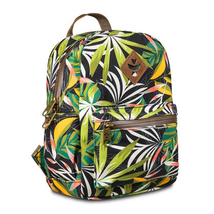 Revelry The Shorty compact smell proof mini backpack shown in Mahalo.