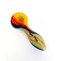 Vibrant Linework Twist Spoon Pipe